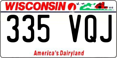 WI license plate 335VQJ