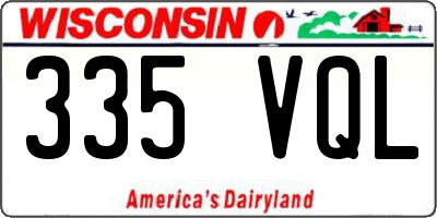 WI license plate 335VQL