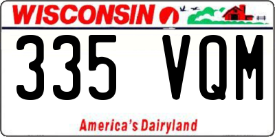 WI license plate 335VQM