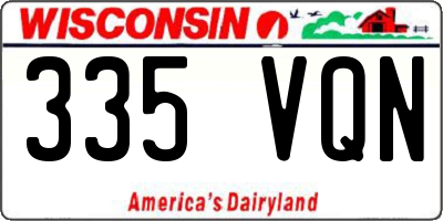 WI license plate 335VQN