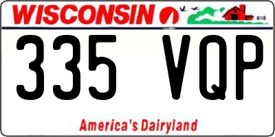 WI license plate 335VQP