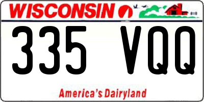 WI license plate 335VQQ