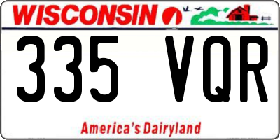 WI license plate 335VQR
