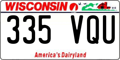 WI license plate 335VQU