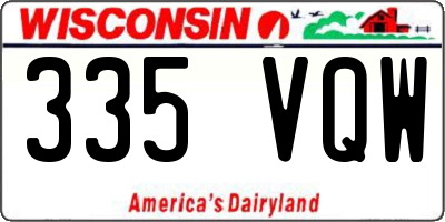 WI license plate 335VQW