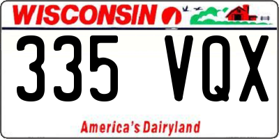 WI license plate 335VQX