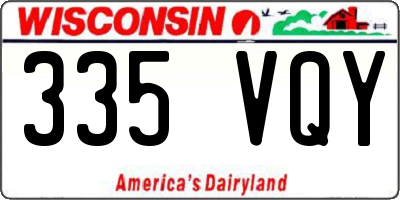 WI license plate 335VQY