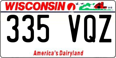 WI license plate 335VQZ