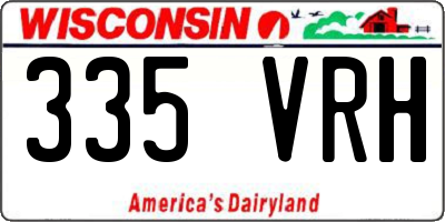 WI license plate 335VRH