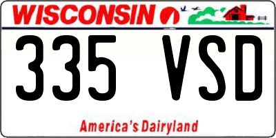 WI license plate 335VSD