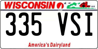 WI license plate 335VSI