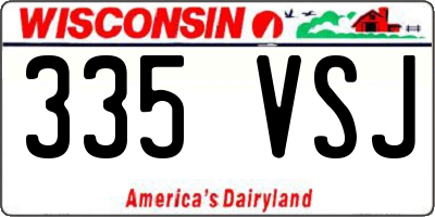WI license plate 335VSJ