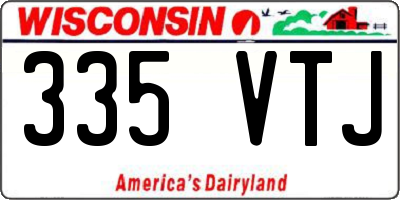 WI license plate 335VTJ