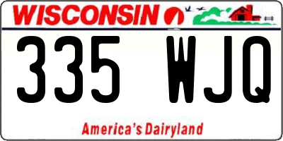 WI license plate 335WJQ
