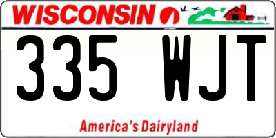 WI license plate 335WJT