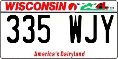 WI license plate 335WJY