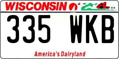 WI license plate 335WKB
