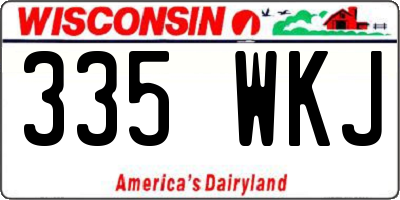 WI license plate 335WKJ