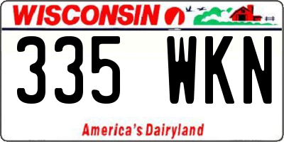 WI license plate 335WKN