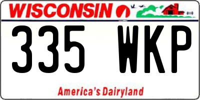 WI license plate 335WKP