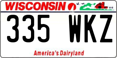 WI license plate 335WKZ
