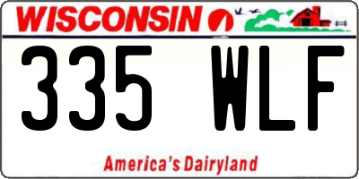WI license plate 335WLF
