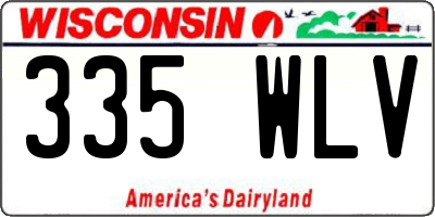 WI license plate 335WLV