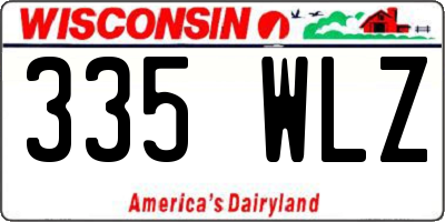 WI license plate 335WLZ