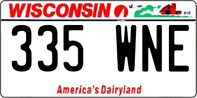 WI license plate 335WNE