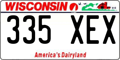 WI license plate 335XEX
