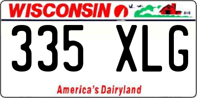 WI license plate 335XLG