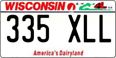 WI license plate 335XLL