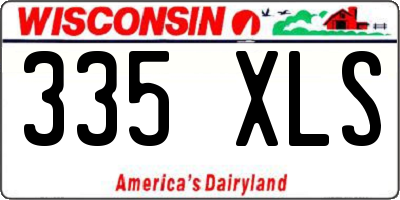 WI license plate 335XLS