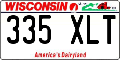 WI license plate 335XLT