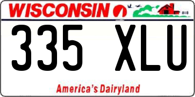 WI license plate 335XLU
