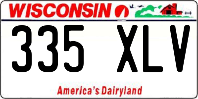 WI license plate 335XLV