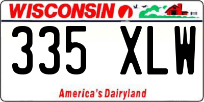 WI license plate 335XLW