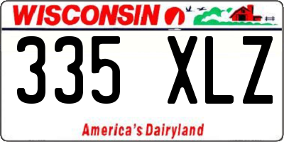 WI license plate 335XLZ