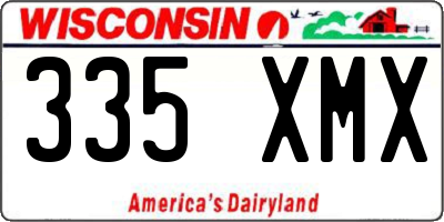 WI license plate 335XMX