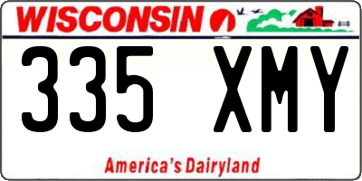 WI license plate 335XMY