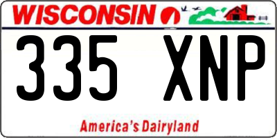 WI license plate 335XNP