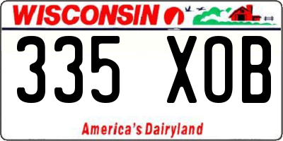 WI license plate 335XOB