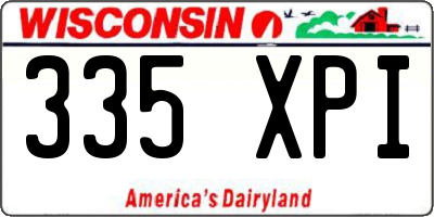 WI license plate 335XPI
