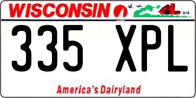WI license plate 335XPL