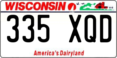 WI license plate 335XQD