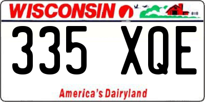 WI license plate 335XQE
