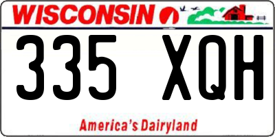 WI license plate 335XQH