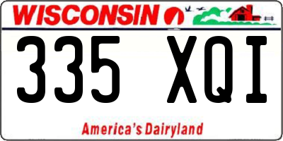WI license plate 335XQI
