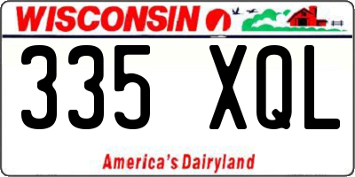 WI license plate 335XQL