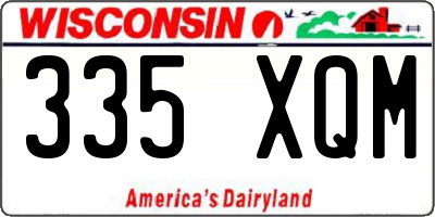 WI license plate 335XQM